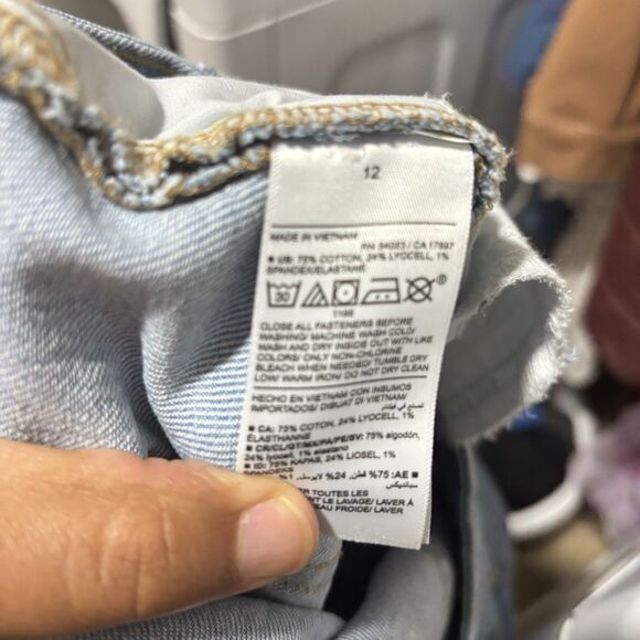 Old Navy Jeans Womens 12 Light Wash Extra High Rise Sky Hi Wide Leg Stretch NWT - Picture 10 of 12